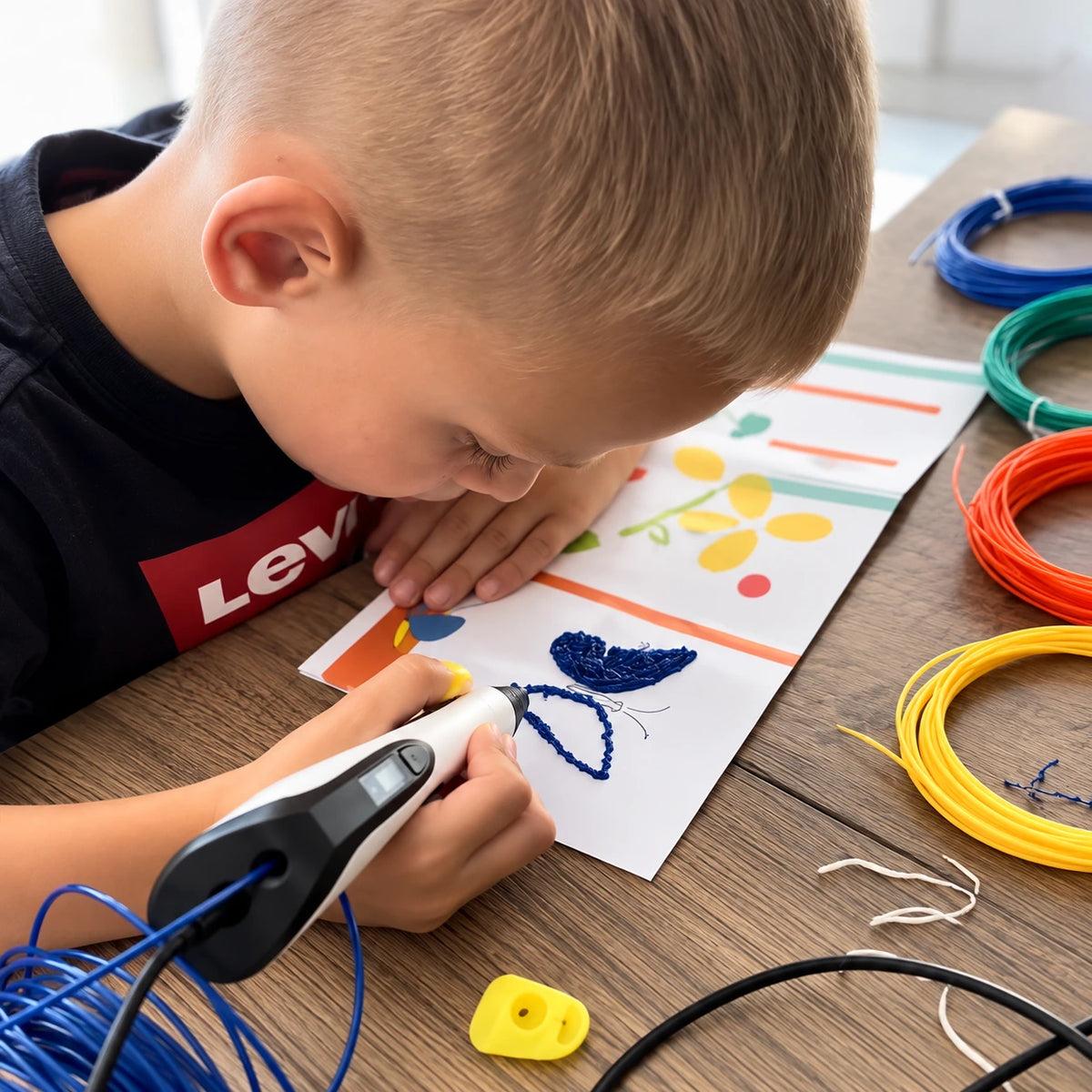 Skydraw 3d tollal készült pillangó formájú alkotás.